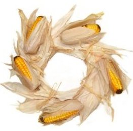 Декоративный венок из кукурузы