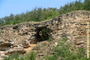 «Чертов мост» в склоне ущелья над Рашковом, ближний план