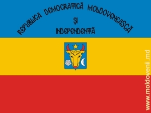 Флаг демократической молдавской республики în secolul al XX (1917)
