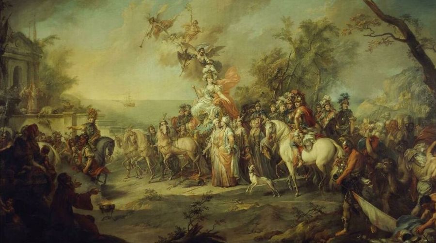 «Победа Екатерины II над турками» Стефано Торелли, 1772.