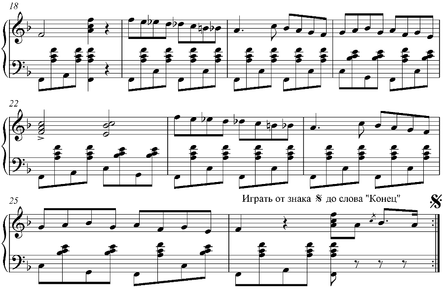 Ноты для хора и фортепиано