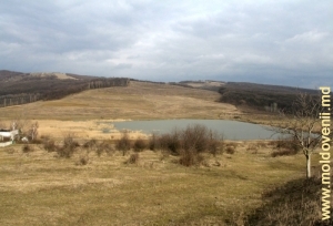 Lacul de la Corneşti din apropierea satului Corneşti, pe malul lacului se află o fabrică de apă minerală