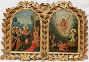 Iezechil zugrav. Duminica Floriilor şi Învierea Domnului. 1841, Mănăstirea Căpriana