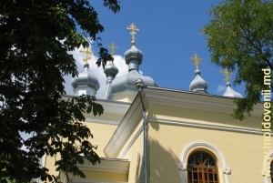 Купола летней церкви монастыря Речула