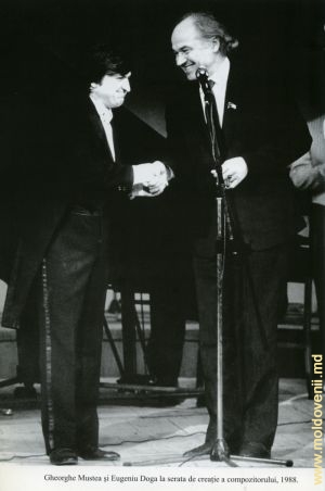 Георгий Мустя и Евгений Дога на творческом вечере композитора, 1988 год