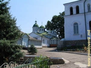 Двор монастыря Жапка, вид на Михайло-Архангельскую церковь