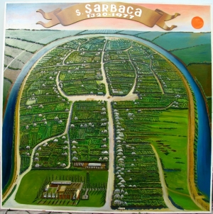 Satul Şarabca, reconstrucţie pictorială