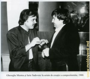 Георгий Мустя и Юрий Садовник на творческом вечере композитора, 1988 год