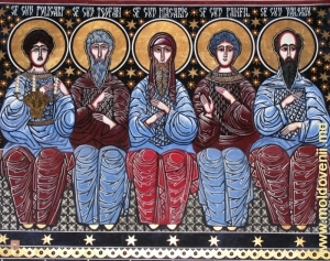 Fragmente ale picturii interioare a Soborului de la Drochia