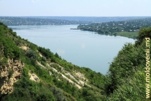 Vedere spre lacul de acumulare din defileul de la Mărcăuţi