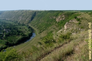 Правый склон Бутученского ущелья, излучина Реута и часть села Бутучень