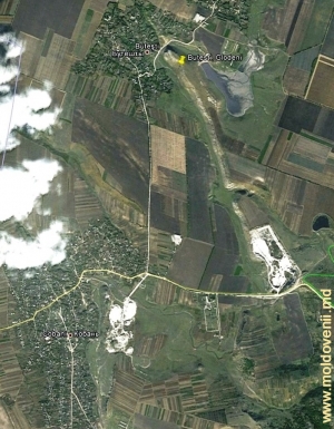 Valea r. Camenca între satele Buteşti şi Cobani, Glodeni pe harta Google