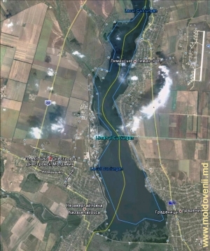 Lacul de acumulare Cuciurgan pe harta Google
