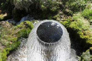 Водоотвод от источника вблизи с. Желобок, крупный план