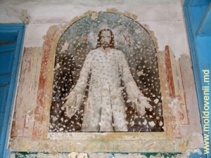 Fragment al picturii bisericii de iarnă a Mănăstirii Hîrjauca