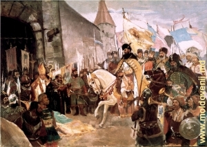 Întîmpinarea de către popor a Voievodului Mihai Viteazul în Alba Iulia