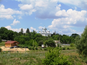 Vedere spre mănăstire dinspre intrare, Mănăstirea Hîrbovăţ, Călăraşi