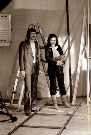 Sofia Rotaru la filmările peliculei "Unde ești, dragoste?". Pavilionul studioului de film "Moldova-film", anul 1980. Foto - Victor Sokolov