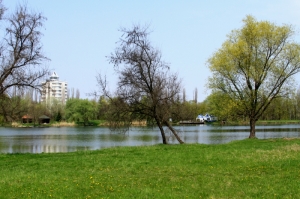 Вид на озеро и часть парка