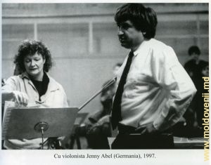 Со скрипачкой Дженни Абель (Германия), 1997 год