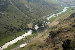 Rîul Draghişte din defileul de lîngă satul Trinca, Edineţ, fotografie de aproape