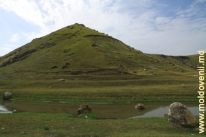 Куполообразная толтровая скала над Чухуром у с. Друца