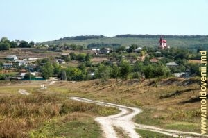 Rîul Lăpușna și valea lui pe fundul fostului lac de acumulare, satul Cărpineni
