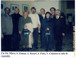Вместе с Г. Митру, С. Замша, А. Ротарь, С. Фусу, В. Чобану в выставочном зале