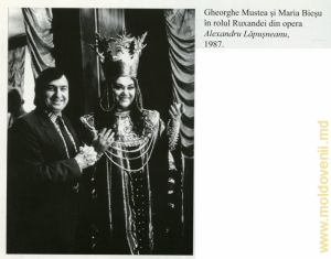Георгий Мустя и Мария Биешу в роли Руксанды в опере «Александру Лэпушняну», 1987 год