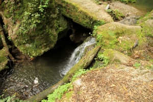 Ручей и водопад на нем вблизи монастыря, Монастырь Рудь, Сорока