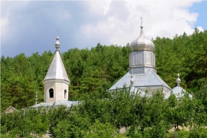 Cupolele mănăstirii Cosăuţi, plan apropiat