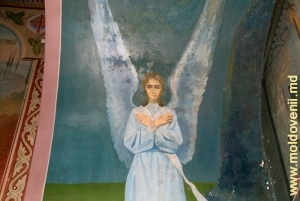 Pictură a pridvorului bisericii de vară a Mănăstirii Hîrjauca - „Îngerul în bleau” 